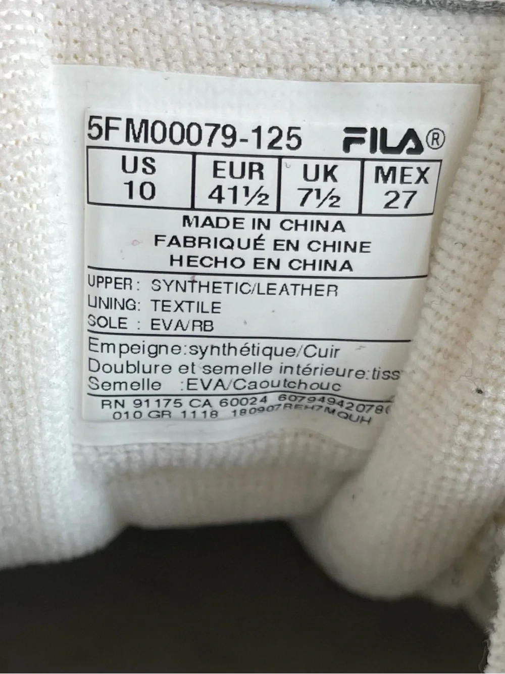 Women Size 10 Fila Disruptor II Premium Repeat Platform Shoes White Navy Red